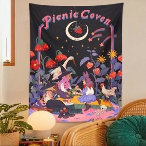 Colorful Picnic Coven Tapestry
